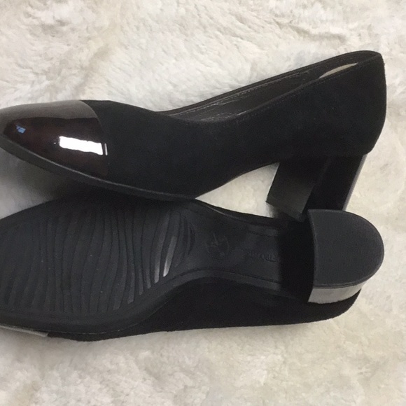 Ara Suede 2” heels. Patent leopard toe. - Picture 4 of 4